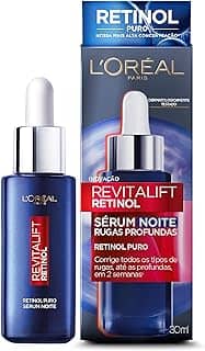 L'Oréal Paris Revitalift Pro-Retinol, Sérum Facial Antirrugas com Retinol Puro de Uso Noturno, Melhora a Firmeza da Pele e Reduz Rugas Profundas em 2 Semanas, 30ml