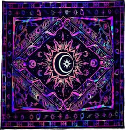 ZHOUSUFEN Toalha de mesa de tarô profissional, toalha de mesa de tarô quadrada para bruxaria, melhora a experiência de leitura de cartas