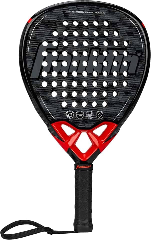 Franklin Sports Aurora, Endeavor + Glide Padel Rackets with Foam Core for Intermediate + Advanced Players - 365g Lightweight