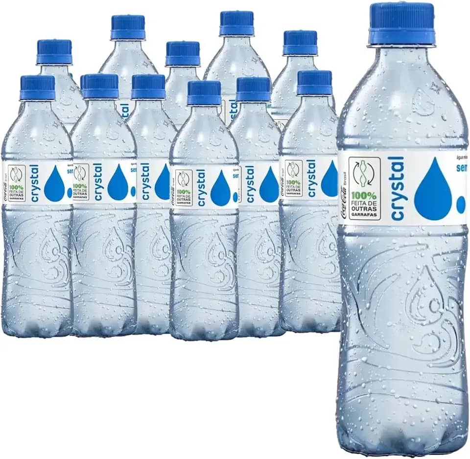 Água Mineral Sem Gás Crystal 500ml | Kit com 12 Unidades – Pura, Leve e Refrescante