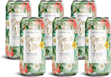 Vinho Rose Frisante Santa Vita Moscatel Lata 269ml (6 unidades)