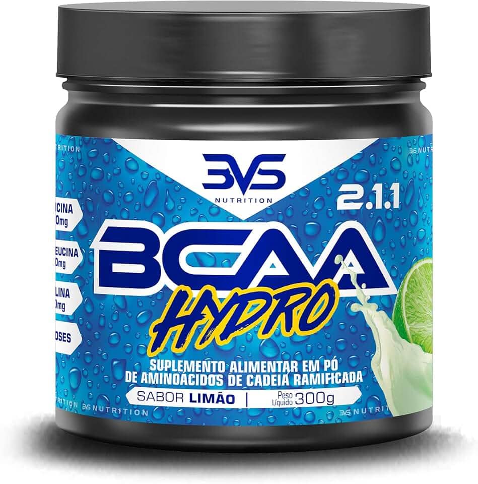 BCAA Hydro 300g | Sabor Limão | 3VS Nutrition