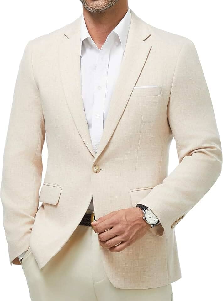 Blazer masculino casual esportivo leve com um botão