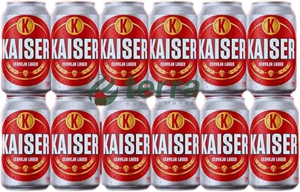 Cerveja Kaiser Pilsen – Refrescância Máxima, Sabor Inconfundível, Perfeita para Curtir com Amigos (Cerveja Kaiser Pilsen Lata 350ml 12 unidades)