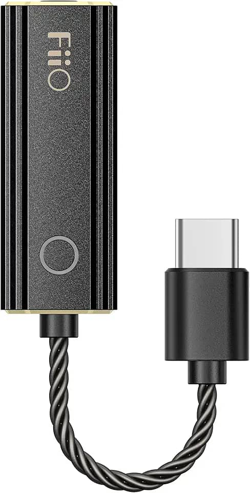 FiiO Amplificadores de fone de ouvido JadeAudio KA1 pequeno amplificador USB DAC alta resolução sem perdas para smartphone/PC/Laptop/Players (preto, tipo C)