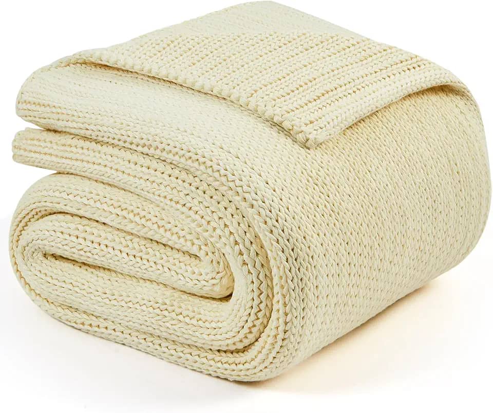 L'AGRATY Cobertor pesado de malha – 127 cm x 152 cm 3,2 kg cobertor pesado de malha grossa refrescante para adultos manta de crochê trançado fio grosso cobertor decorativo sem contas uniformemente