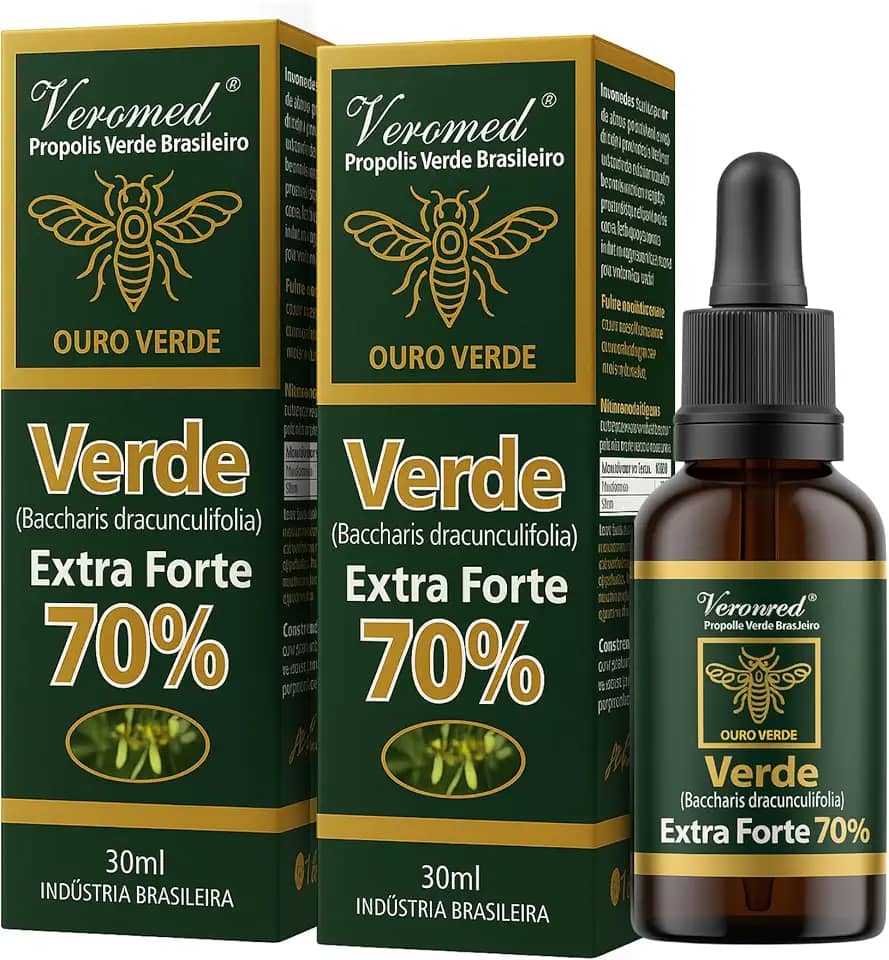 Kit 2x Extrato Própolis Verde Brasileiro Extra Forte 70% Veromed 30ml