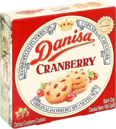 DANISA BISCOITO AMANTEIGADO C/ARANDO (CRANBERRY) 90G