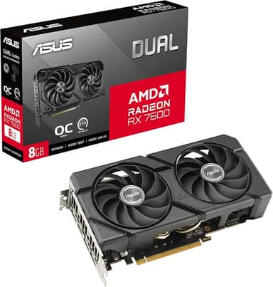 PLACA DE VIDEO ASUS DUAL RADEON RX 7600 EVO OC EDITION 8GB GDDR6 128 BITS - DUAL-RX7600-O8G-EVO