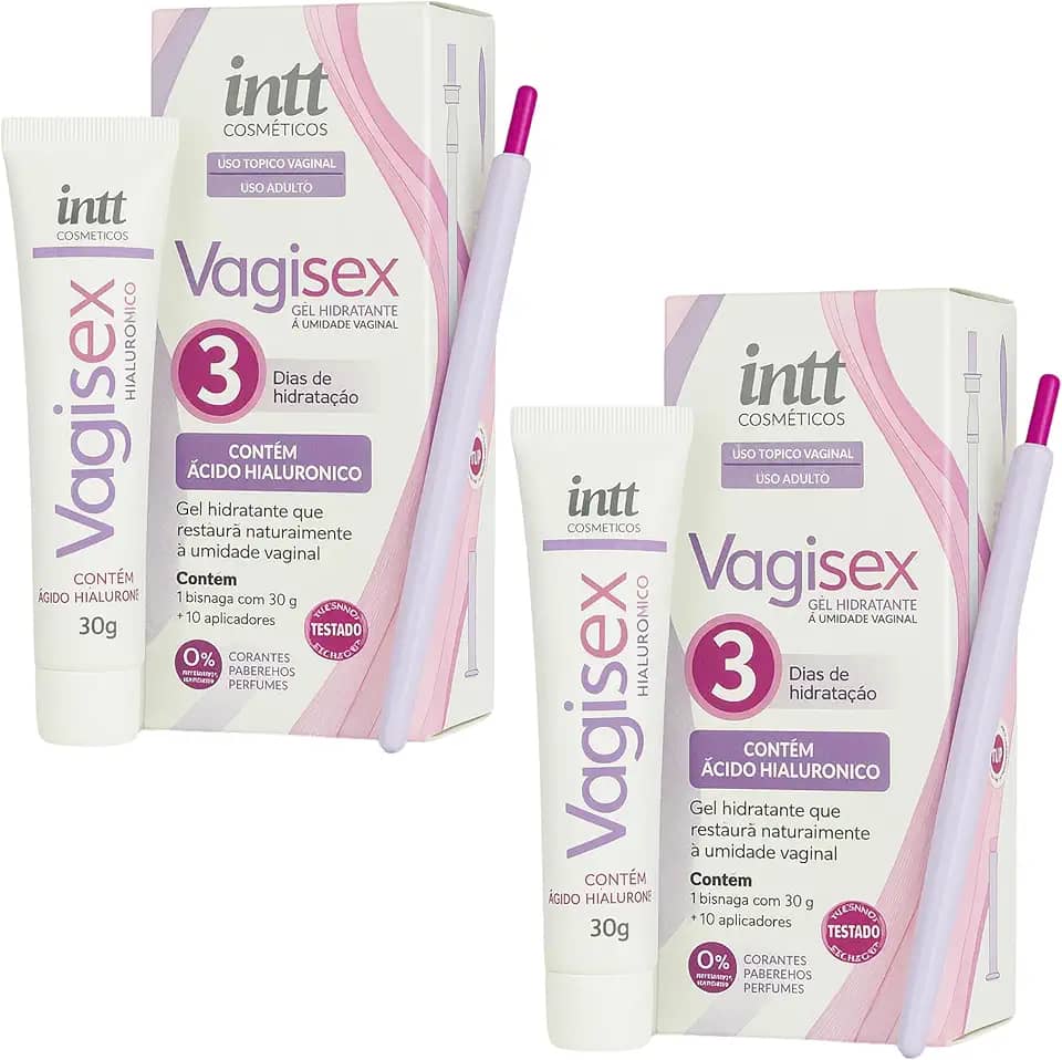 Kit com 2 Vagisex Gel Hidratante Intravaginal 30G com 10 Aplicadores Restaure e Revitalize Sua Intimidade intt