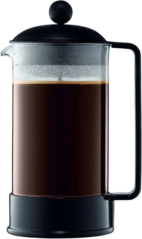 Prensa francesa Bodum Brazil French Press 1548-01US, 1 litro, preto