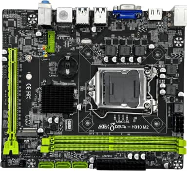 Placa Mãe LGA 1151 32GB RAM DDR4 Intel H310 3 portas SATA 3.0 e 1 para SSD M.2 Micro-ATX USB 3.0 HDMI e Ethernet Gigabit