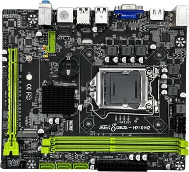 Placa Mãe LGA 1151 32GB RAM DDR4 Intel H310 3 portas SATA 3.0 e 1 para SSD M.2 Micro-ATX USB 3.0 HDMI e Ethernet Gigabit