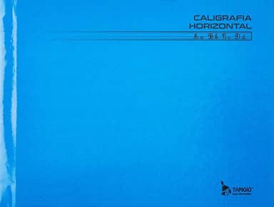 Caderno de Caligrafia, Brochura, Tamoio, Capa Dura, Horizontal, 1/4, Azul, 48 Folhas, Unidade