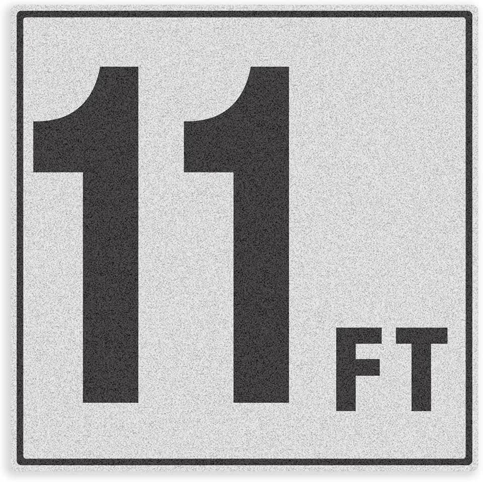 Marcadores de profundidade de piscina de 3,5 m - Joyfulmap 1 pacote de adesivos de vinil de 15 x 15 cm - marcadores de número de piscina adesivos - Sinalização de segurança para decks de piscina