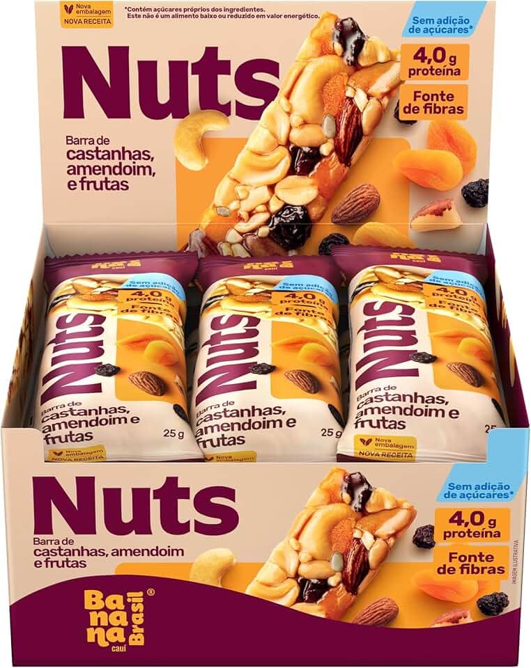 Banana Brasil - Barra De Castanhas Nuts Frutas (12 Unidades de 25g)