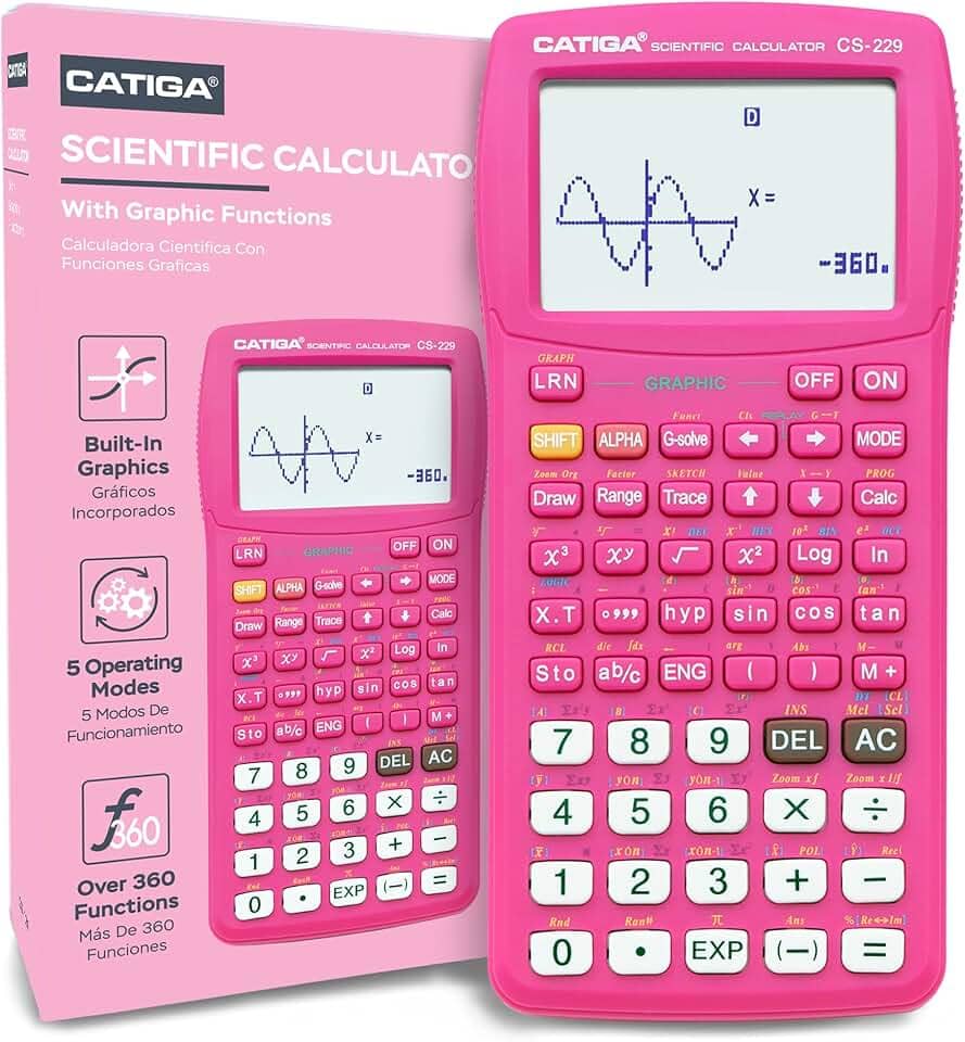 Calculadora científica com funções gráficas – vários modos com interface intuitiva – perfeita para estudantes de cursos iniciantes e avançados, ensino médio ou faculdade