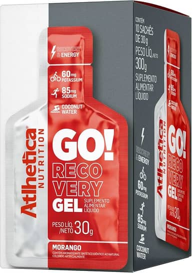 Atlhetica Nutrition Go Energy Gel (10 Sachês) - Sabor Morango