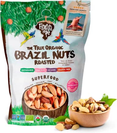 Castanha-do-Pará Torrada com Sal Rosa do Himalaia 500g – Fonte de Proteína Vegetal e Selênio – Vegana, Kosher, Sem Glúten, Sem Conservantes – Floresta em Pé