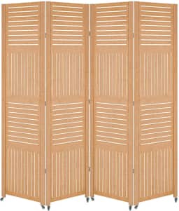 4 Biombo Com Rodinha Painel Repartido Divisoria de Ambiente Decoração Rodizio (Horizontal Vertical)