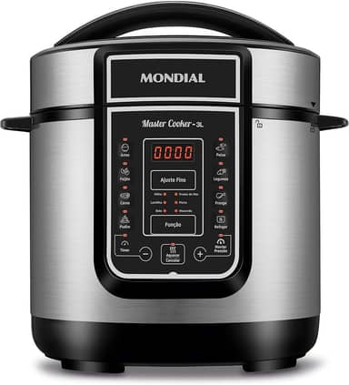 Panela de Pressão Elétrica Mondial, Master Cooker - 3L, 220V, Preto, 700W - PE-40