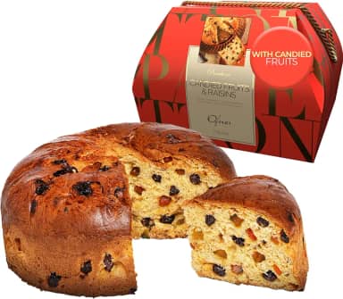 OFNER - Panetone genovês premium de frutas cristalizadas - Receita tradicional italiana, bolo de Natal macio e úmido, presentes de Natal para mamãe e papai - Bolos de férias, pães italianos doces