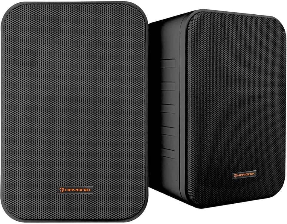 HAYONIK, Caixa Passiva, 60W, 2 Vias, Woofer 4", Tweeter 0,5", Gabinete Polipropileno, Resp. Freq: 100-20Khz, 30W RMS, Suporte Incluso - MSB60NC Preta