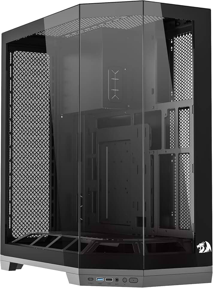 Gabinete Gamer Redragon Edge Preto Sem Fans CA-608B