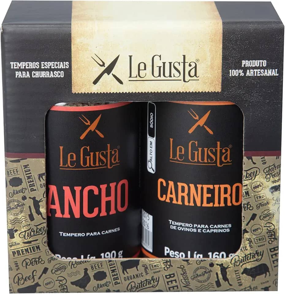 Kit Churrasqueiro Tempero Ancho e Carneiro