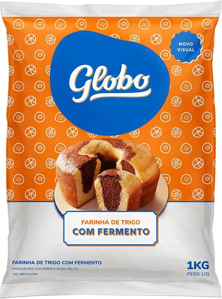 Farinha De Trigo Com Fermento Globo 1 Kg
