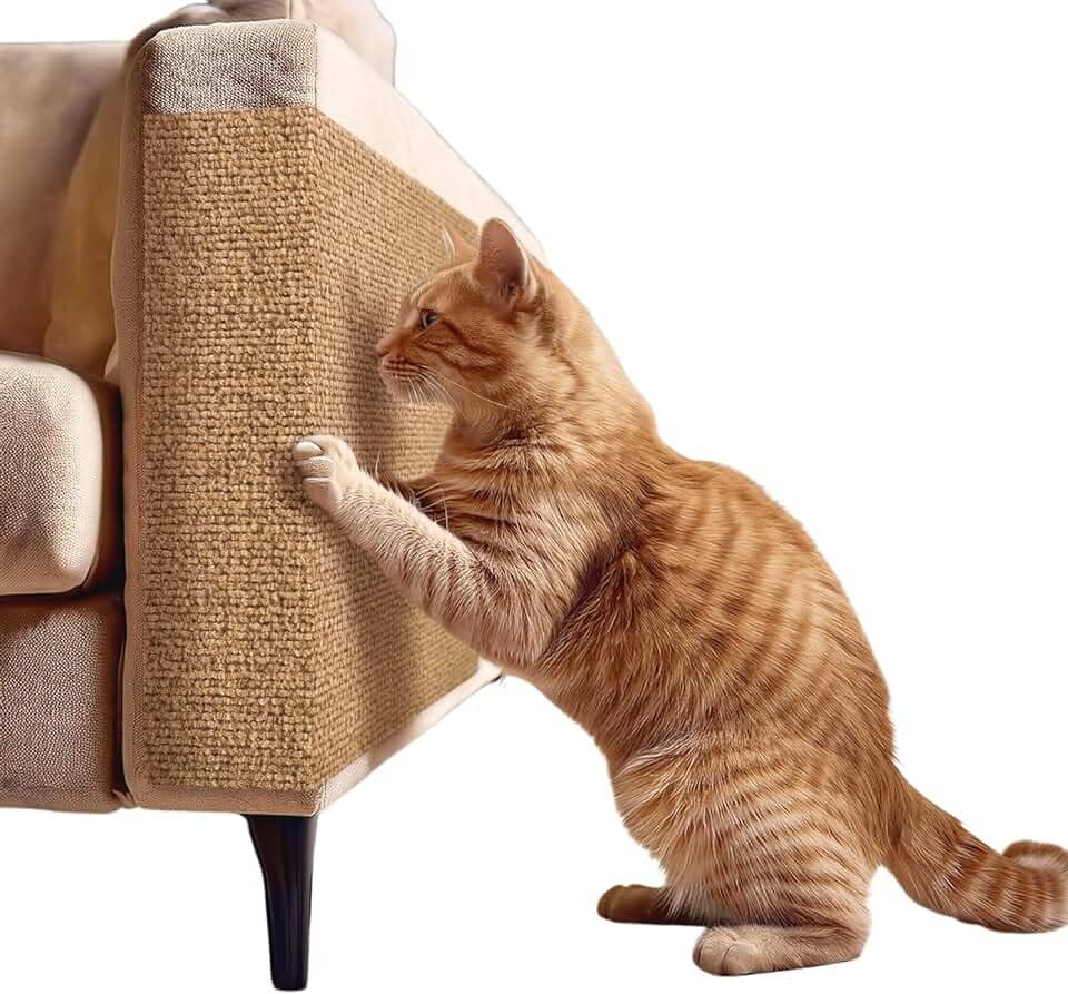 Arranhador Adesivo Premium Para Gatos- Sofá Cama Box 50x50cm (BEGE)