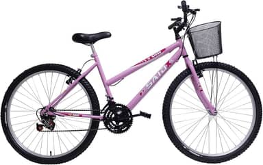 Bicicleta de Passeio Saidx Bike Feminina, Aro 26 de 18 Marchas, Freio V Brake