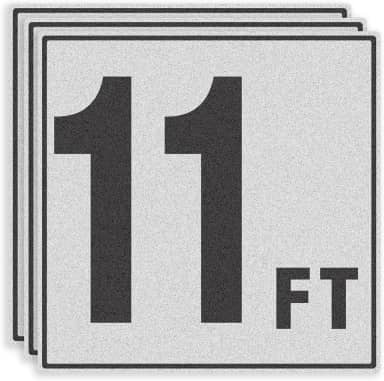 Marcadores de profundidade de piscina de 3,5 m - Pacote com 3 adesivos de vinil Joyfulmap 15 x 15 cm - Marcadores de número de piscina adesivos - Sinalização de segurança para decks de piscina