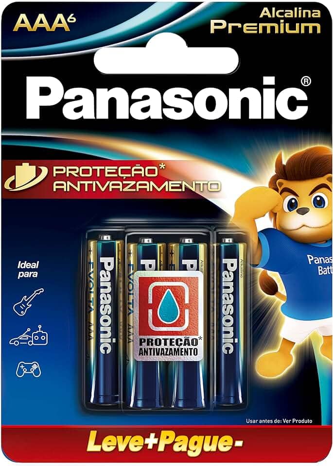Panasonic Pilha Alcalina Premium Aaa Com 06 Unidades