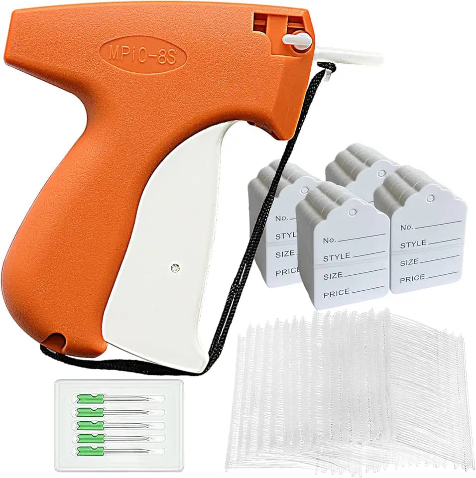 Pistola de etiquetagem para roupas, kit de pistola de fixação de etiqueta de preço de 2006 peças para etiquetadora de roupas, conjunto de pistola aplicadora de etiqueta de roupas com 1600