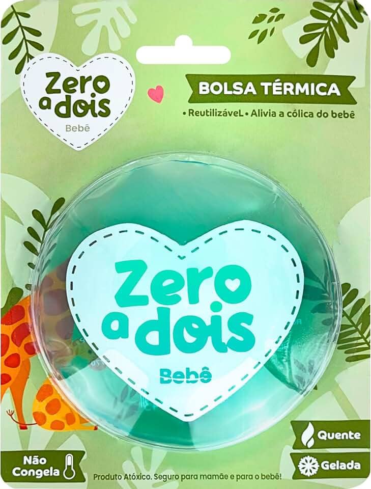 Zero a dois, Bolsa Térmica para Bebê, Alivia a cólica, Com blister, Verde