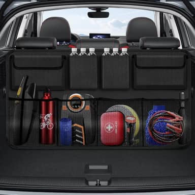 Organizador de Porta-malas de Carro, Organizador de Porta-malas de Banco Traseiro de Grande Capacidade, Bolsa Dobrável de Armazenamento de Carro, Bolsa de Armazenamento A Prova D'água para Carro SUV
