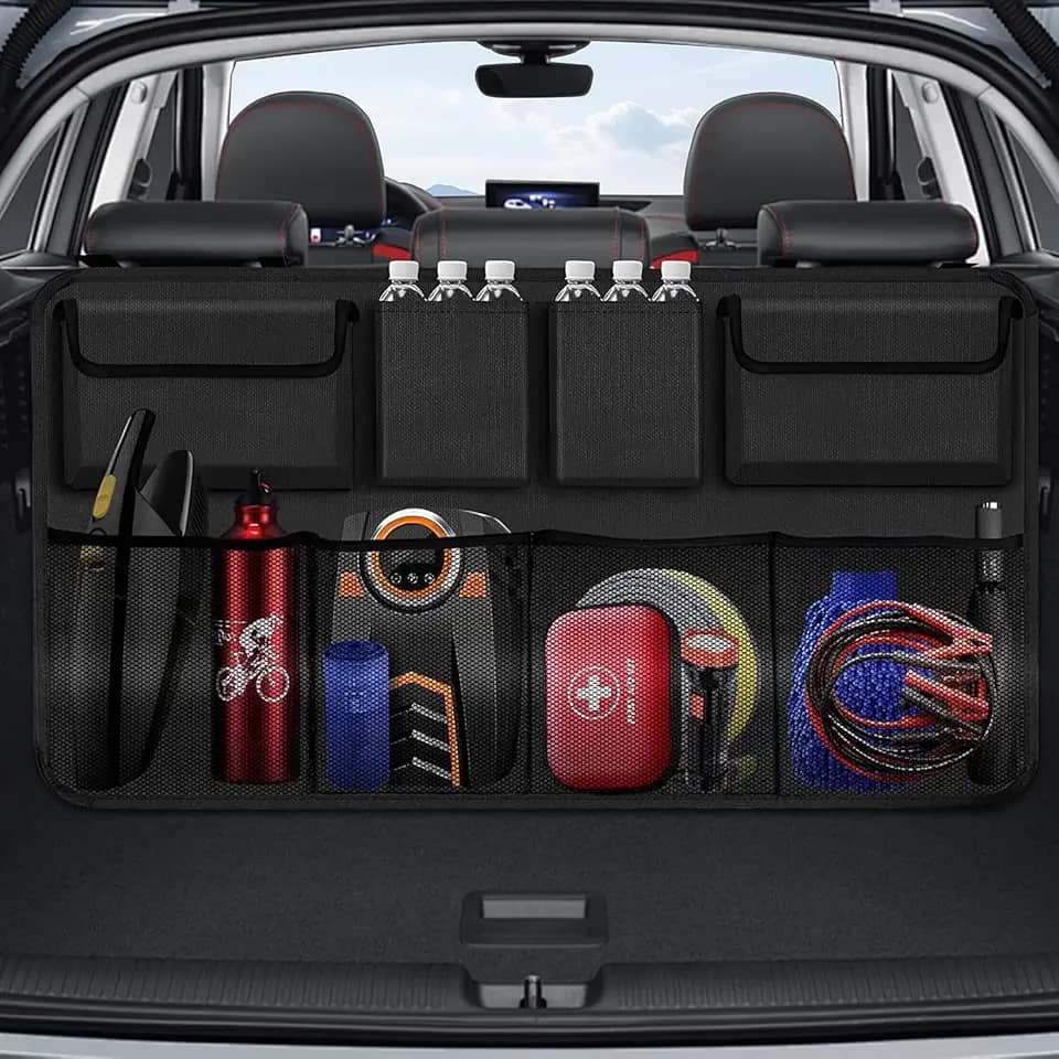 Organizador de Porta-malas de Carro, Organizador de Porta-malas de Banco Traseiro de Grande Capacidade, Bolsa Dobrável de Armazenamento de Carro, Bolsa de Armazenamento A Prova D'água para Carro SUV