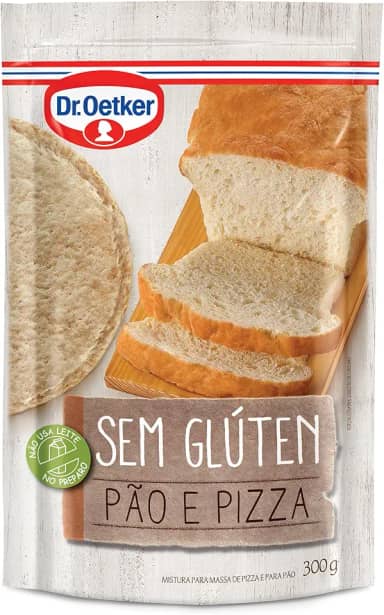 Dr. Oetker Pão e Pizza Sem Glúten, Fácil Preparo, Mistura Pronta para Massas Fofinhas e Saborosas, Tortilla, Quiche e Outras Receitas, 300g