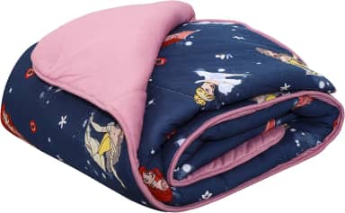 Edredom Estampado 1 Peça Portallar Disney Friendly Princesses/Rosa Cravo Solteiro