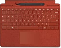Microsoft Teclado Surface Pro Signature com Microsoft Surface Slim Pen 2 – Vermelho papoula