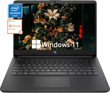 HP Laptop empresarial de 14 polegadas, laptops ultraleves para estudantes e negócios, Intel Celeron N4120 (Quad-Core), 4 GB de RAM, 128 GB de eMMC, Intel UHD Graphics, 1 ano de escritório 365, Windows