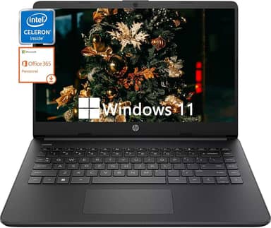 HP Laptop empresarial de 14 polegadas, laptops ultraleves para estudantes e negócios, Intel Celeron N4120 (Quad-Core), 4 GB de RAM, 128 GB de eMMC, Intel UHD Graphics, 1 ano de escritório 365, Windows