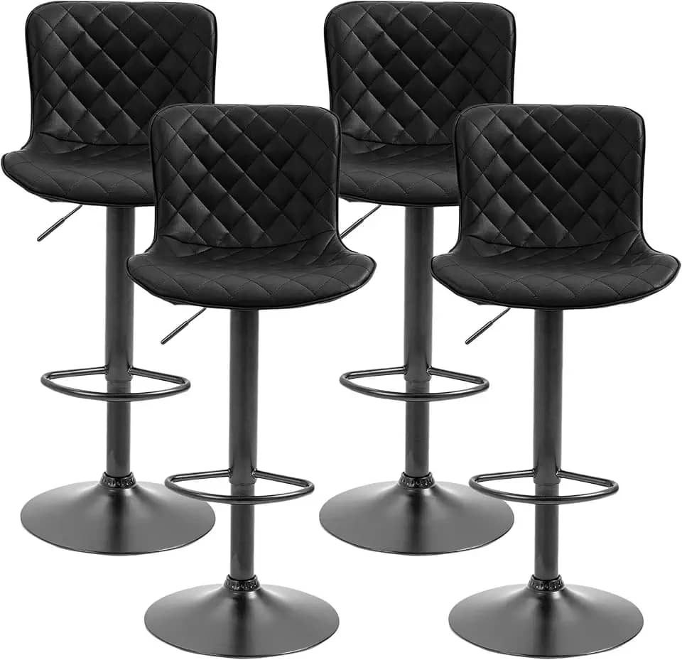 Kit 04 Banqueta Alta Giratória Regulagem de Altura Duoffice Yara DU70