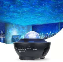 Projetor de Luz, Projetor, Projetor de Estrelas, Galaxy Projector, 10 Cores de Iluminação, Rotação de 360°, Projeção de Onda Dinâmica