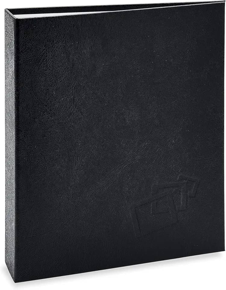 Álbum de fotos Ical, encadernação tradicional, para 60 fotos 10x15cm - envelope plástico transparente - linha Cores - modelo preto texturizado - 164