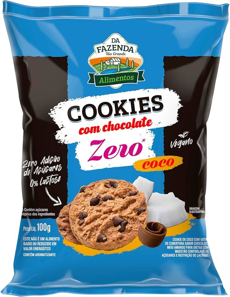 BIOSOFT Cookies Coco Com Chocolate Zero Açúcar 100G