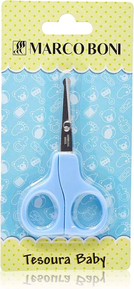 Marco Boni Tesoura Infantil Ponta Arredondada Cabo Plástico Aço Inox 1735B Cores Sortidas 1 Unidade