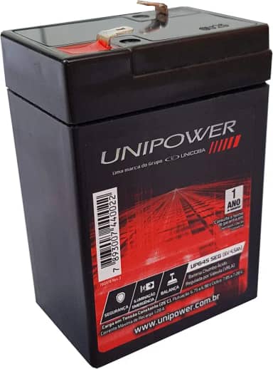 Unipower UP645SEG Bateria 6V, 4.5AH