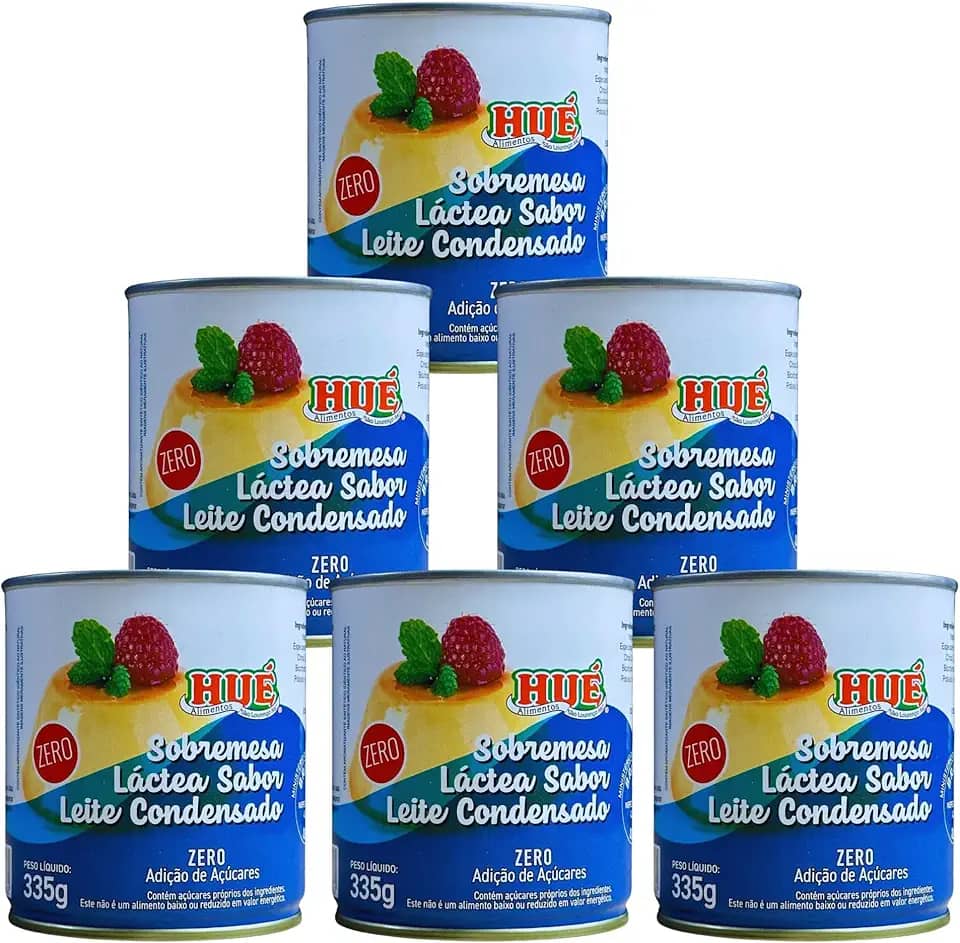 Leite Condensado Diet Hué Sem Glúten Zero Açúcar 6 Latas